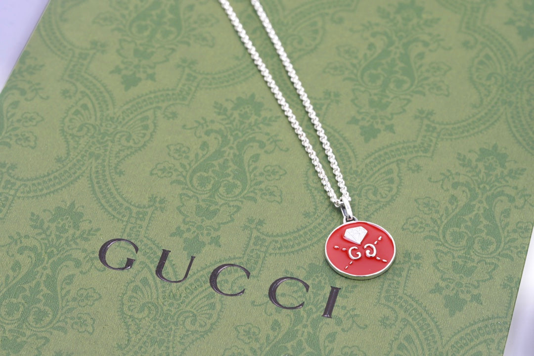 18K Gucci Double Ghost Red Necklace