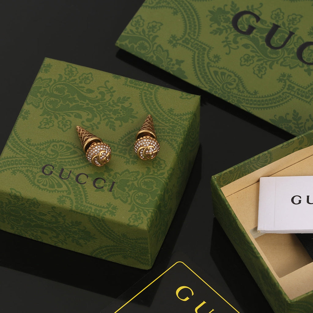 18K Gucci Double Vintage Earrings