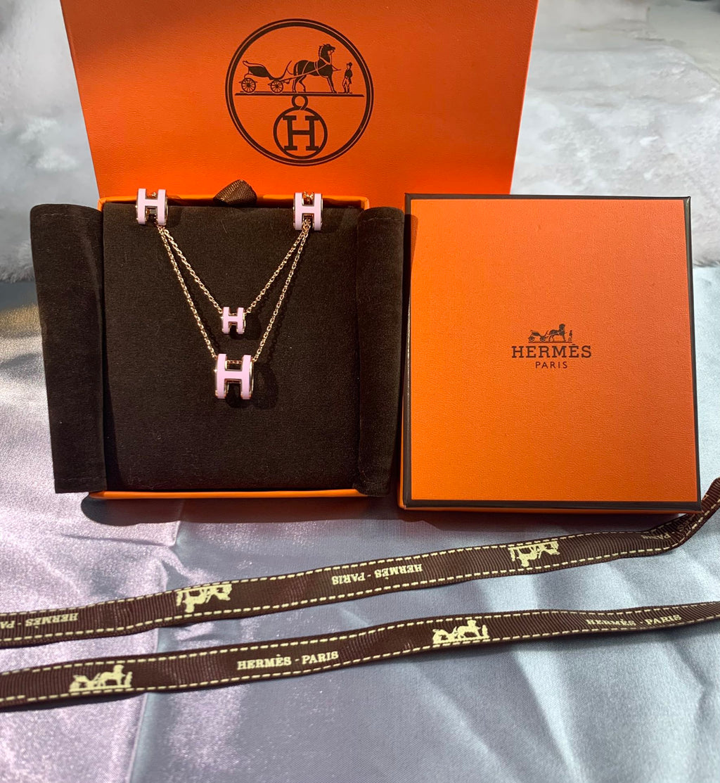 18K Hermes Mini Pop Pink Necklace