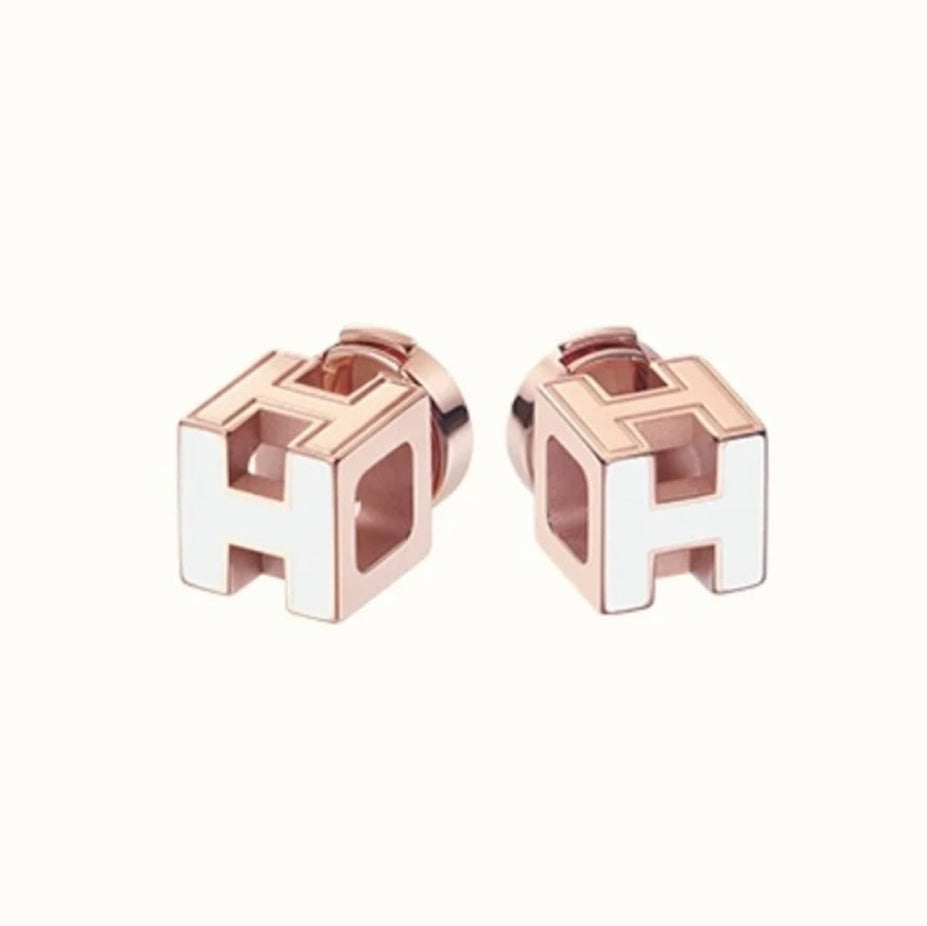 18K Hermes Cage D'H Earrings