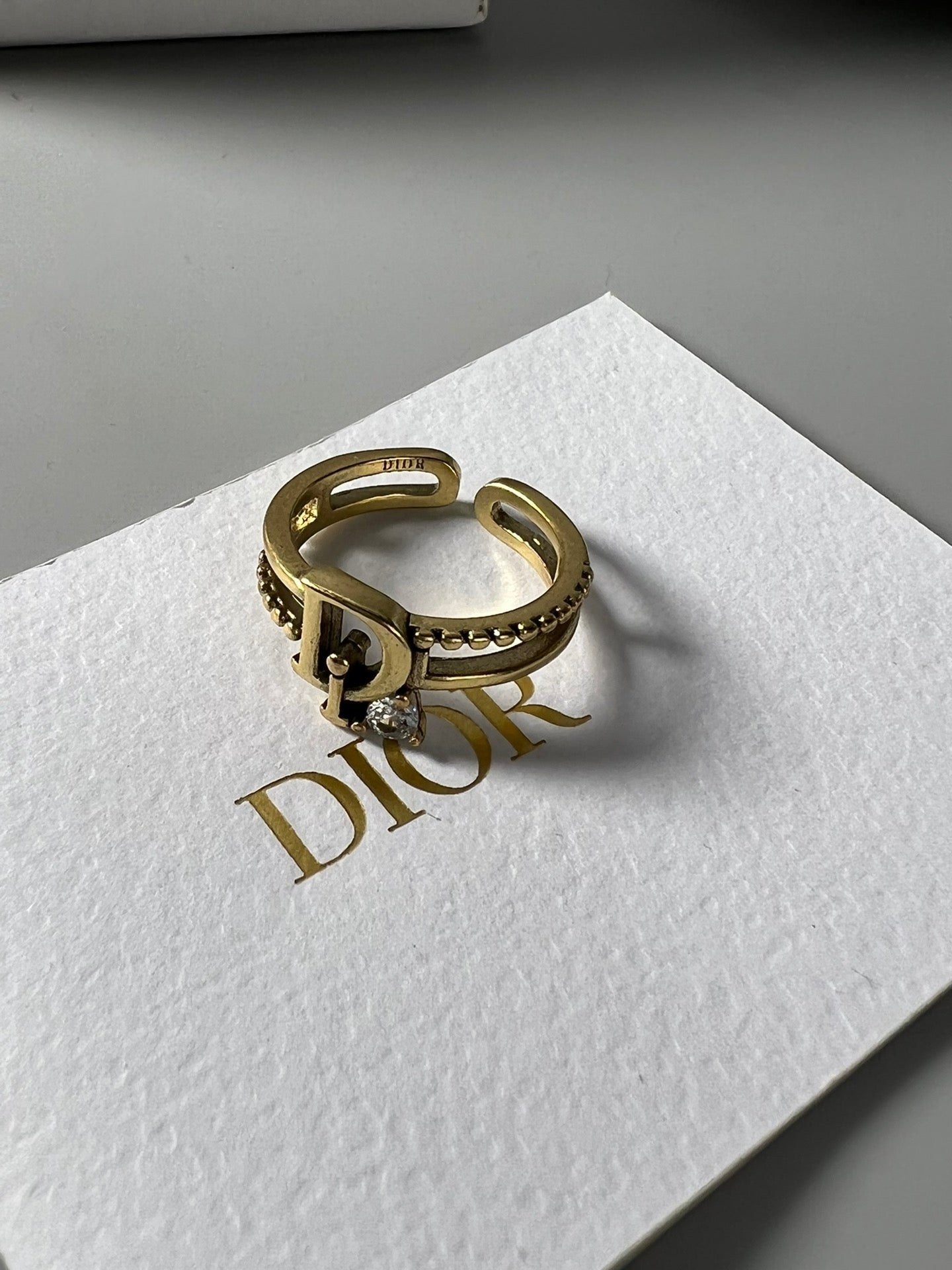 18K Dior Crystal Ring