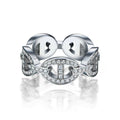 18K Hermes Chaine d'Ancre Enchainee Diamond Ring