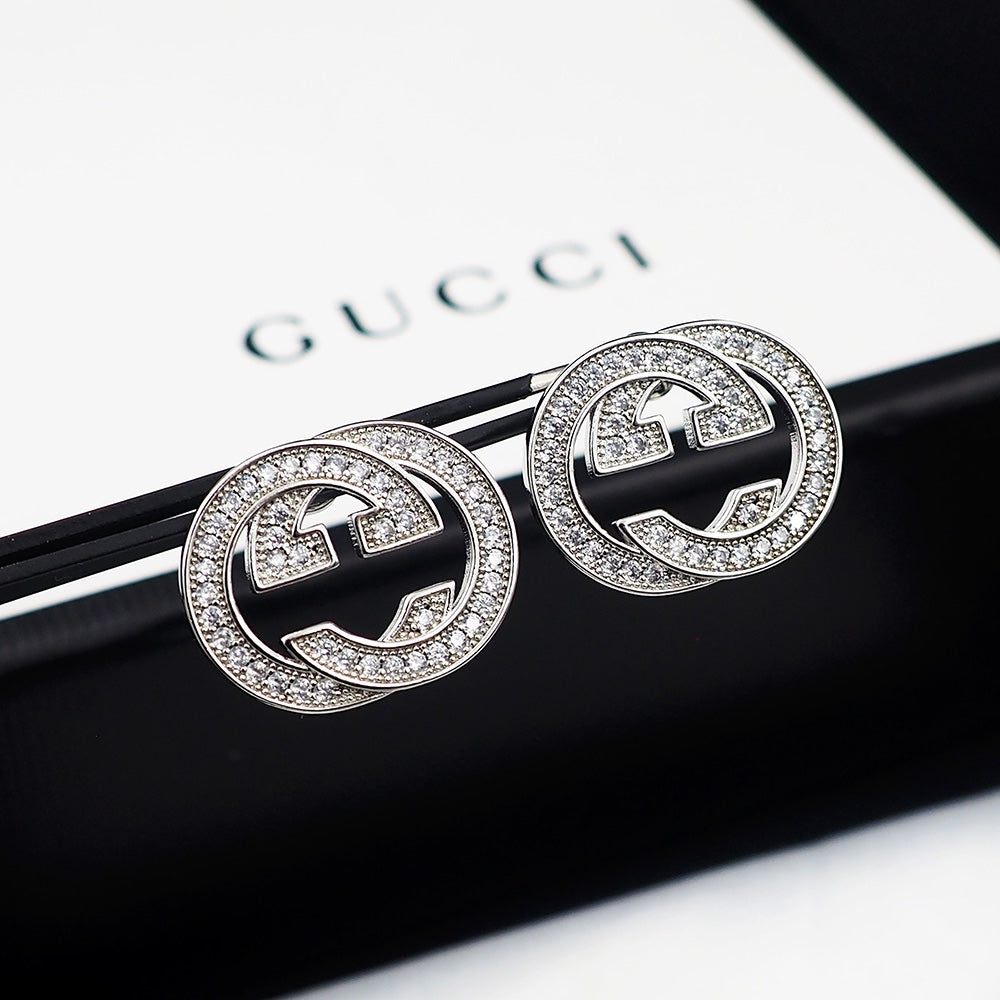 18K Gucci Double Diamonds Earrings