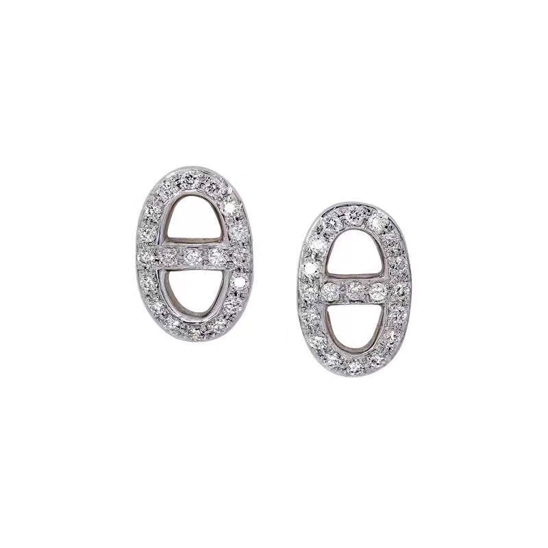 18K Hermes Farandole Diamond Earrings