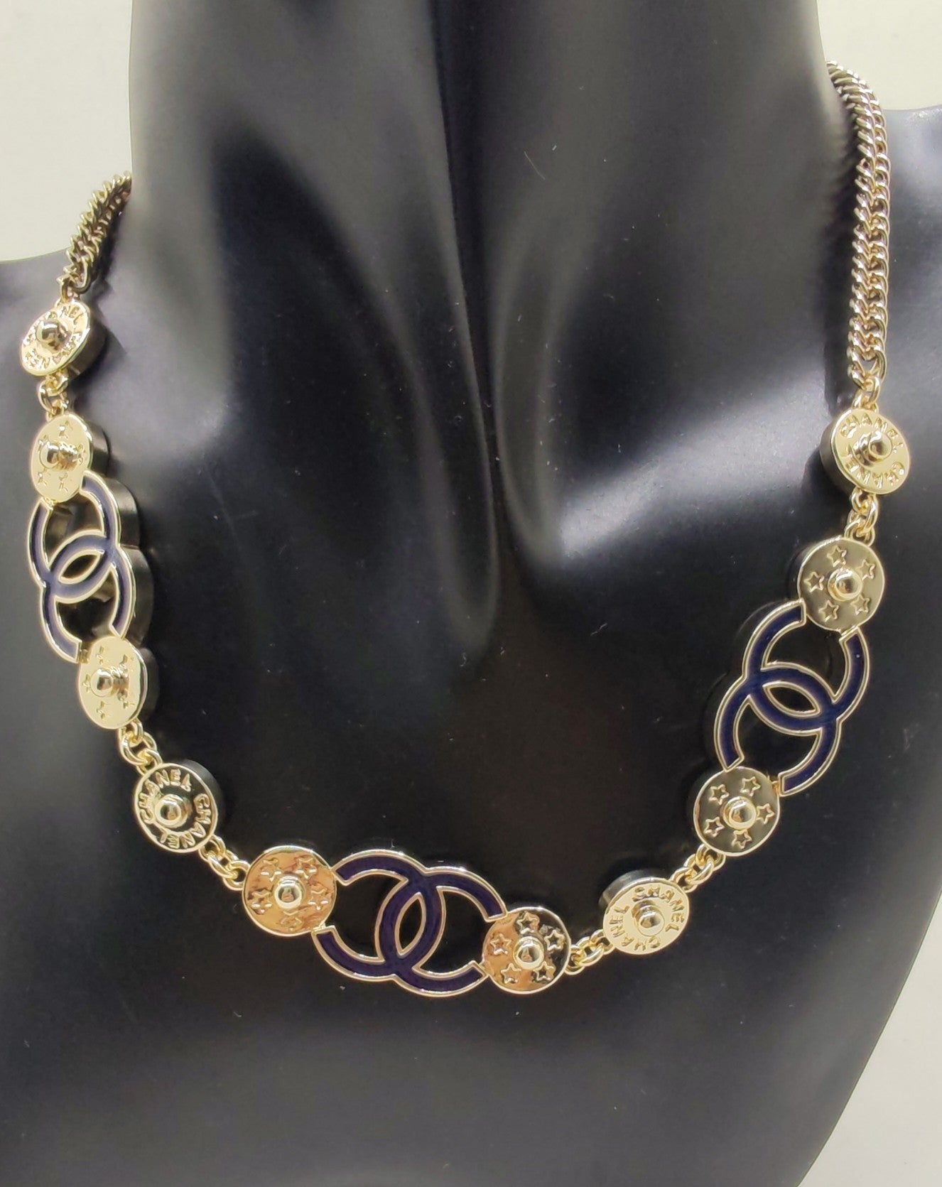 18K Chanel Blue Choker Necklace