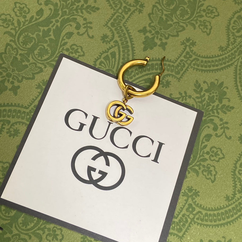 18K Gucci Double Hollow Earrings