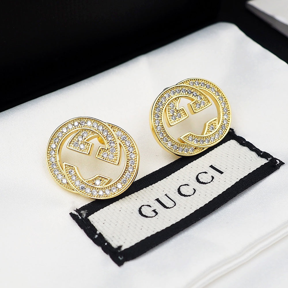 18K Gucci Double Diamonds Earrings