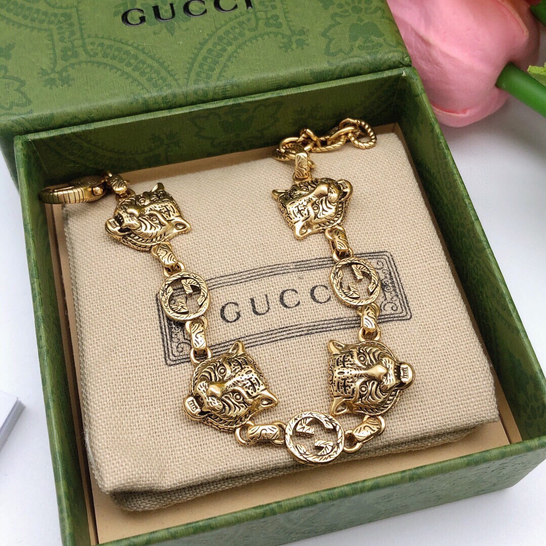 18K Gucci Double Tiger Bracelet
