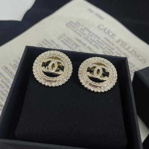 18K Chanel Classic Diamond Earrings