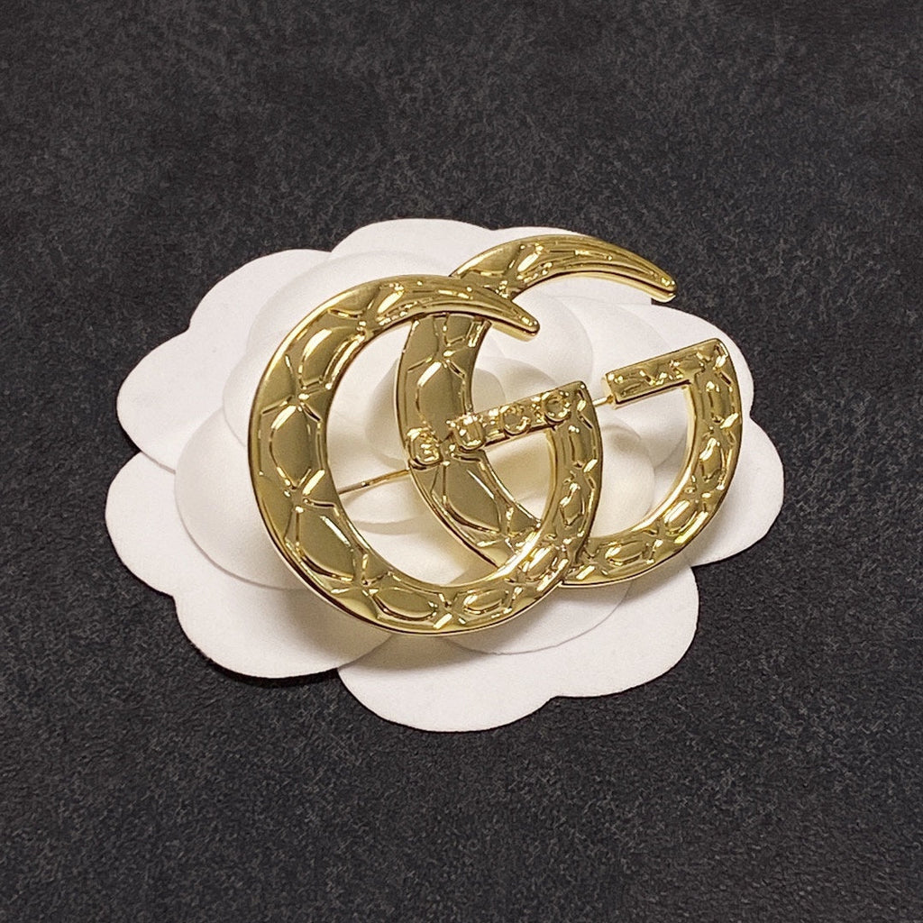18K Gucci Double Brooch