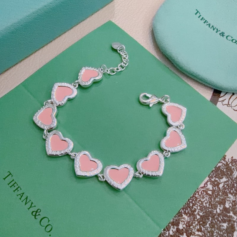 18K Tiffany Return to Pink Heart Tag Bracelet