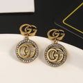 18K Gucci Double Crystals Vintage Earrings