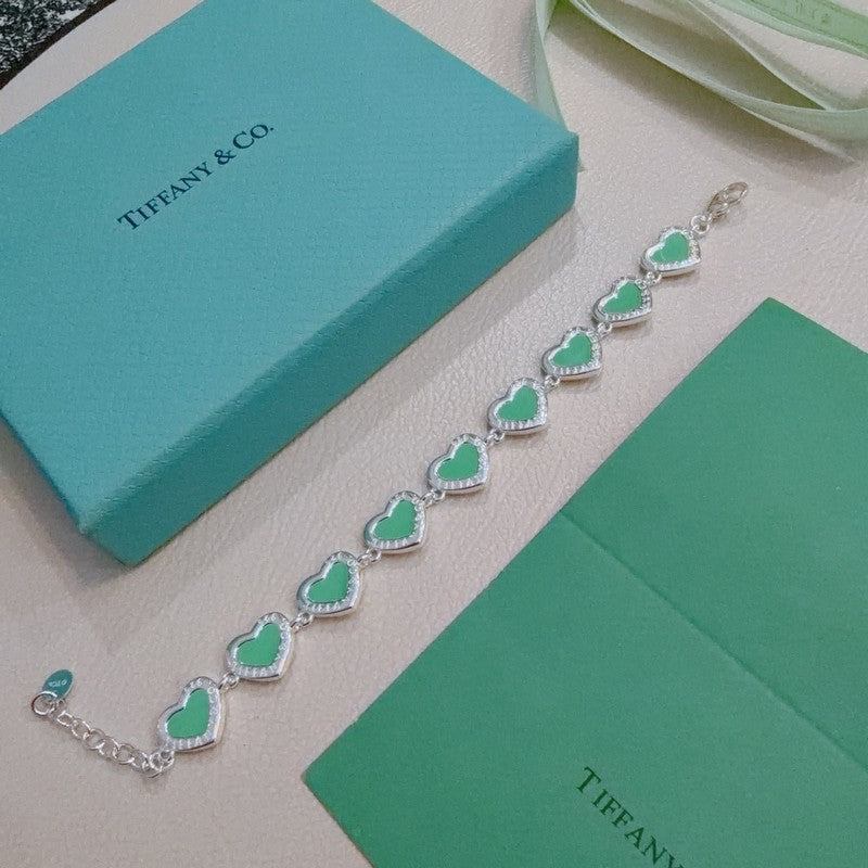 18K Tiffany Return to Blue Heart Tag Bracelet