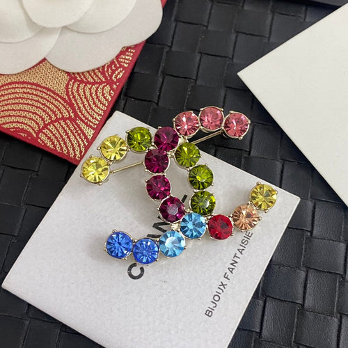 18K Chanel Color Crystal Brooch