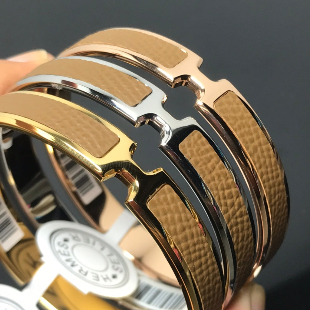 18K Hermes Olympe Brown Bracelet