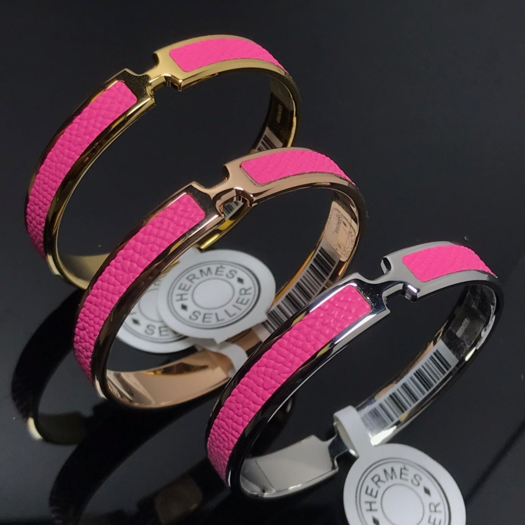 18K Hermes Olympe Pink Bracelet