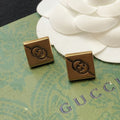 18K Gucci Double Cube Earrings
