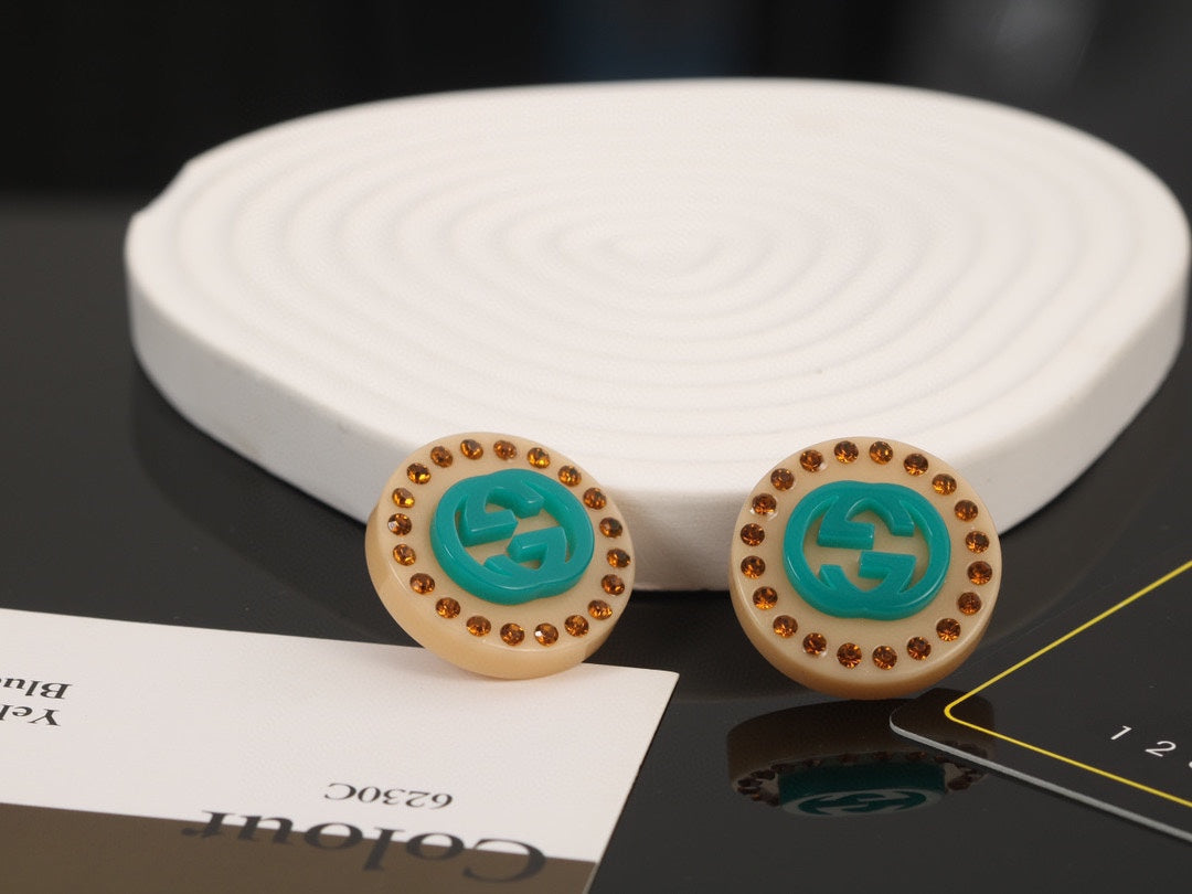 18K Gucci Double Resin Earrings