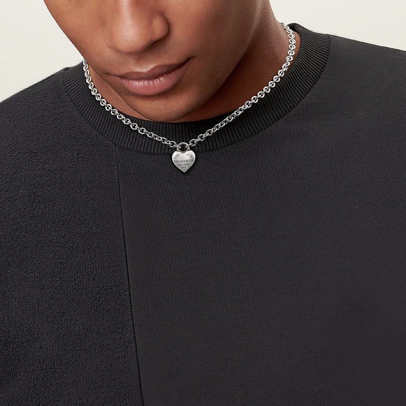 18K Tiffany Return to Full Heart Tag Chain Necklace