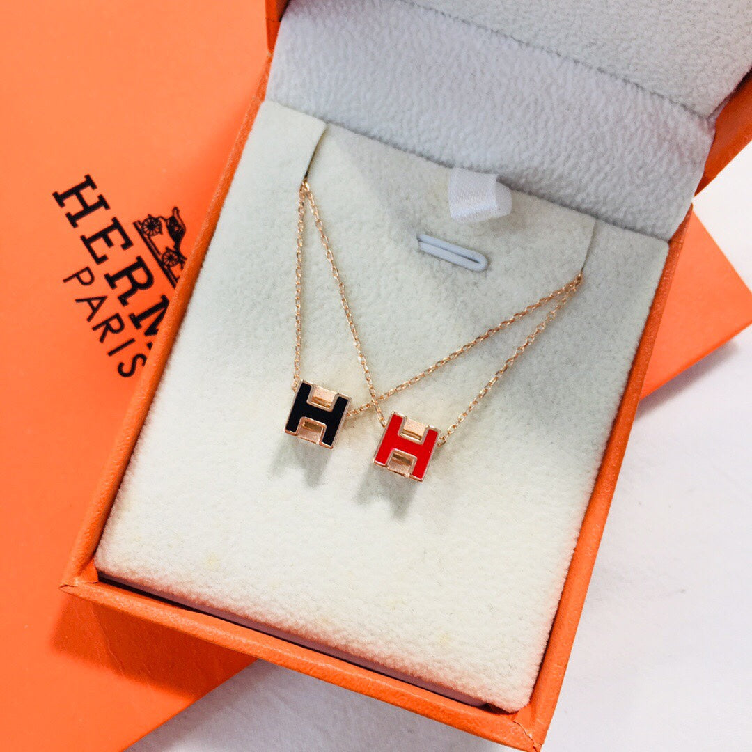 18K Hermes Cage D'H Necklace