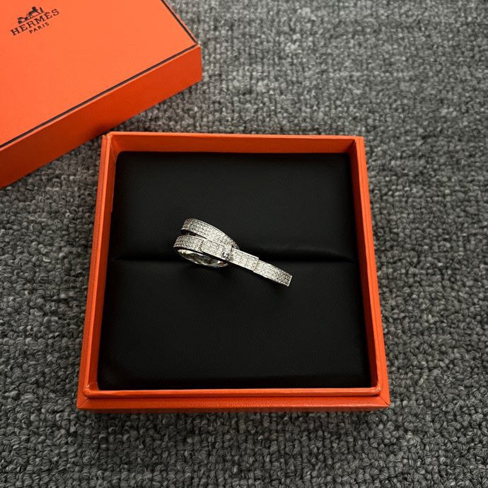 18K Hermes Kelly Gavroche Double Ring