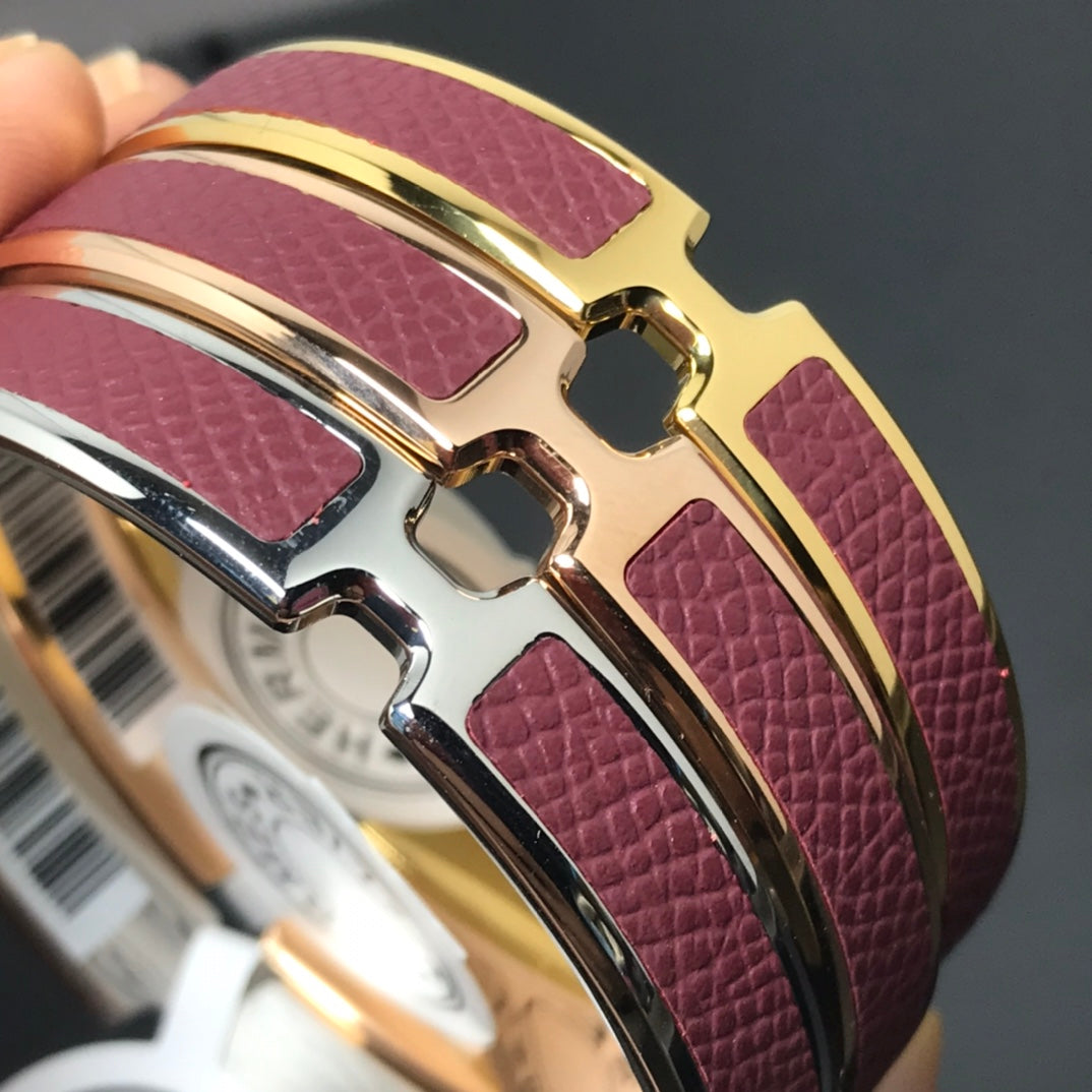 18K Hermes Olympe Rouge Bracelet