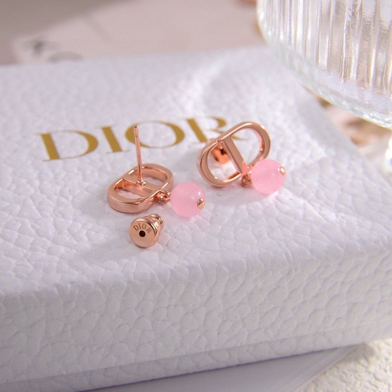 18K Dior Petit Pink Earrings
