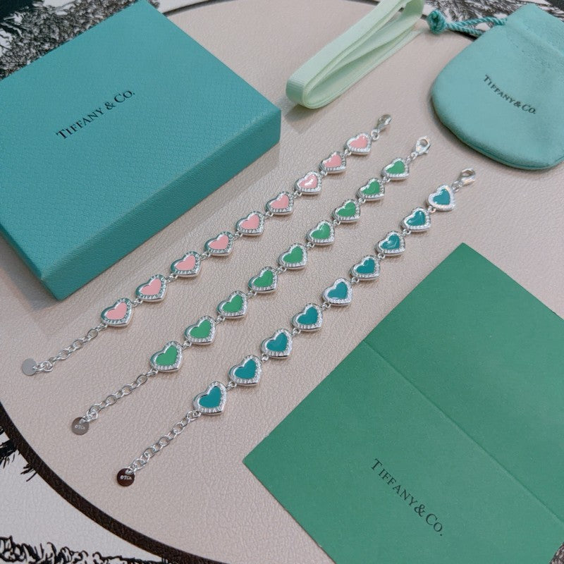 18K Tiffany Return to Pink Heart Tag Bracelet