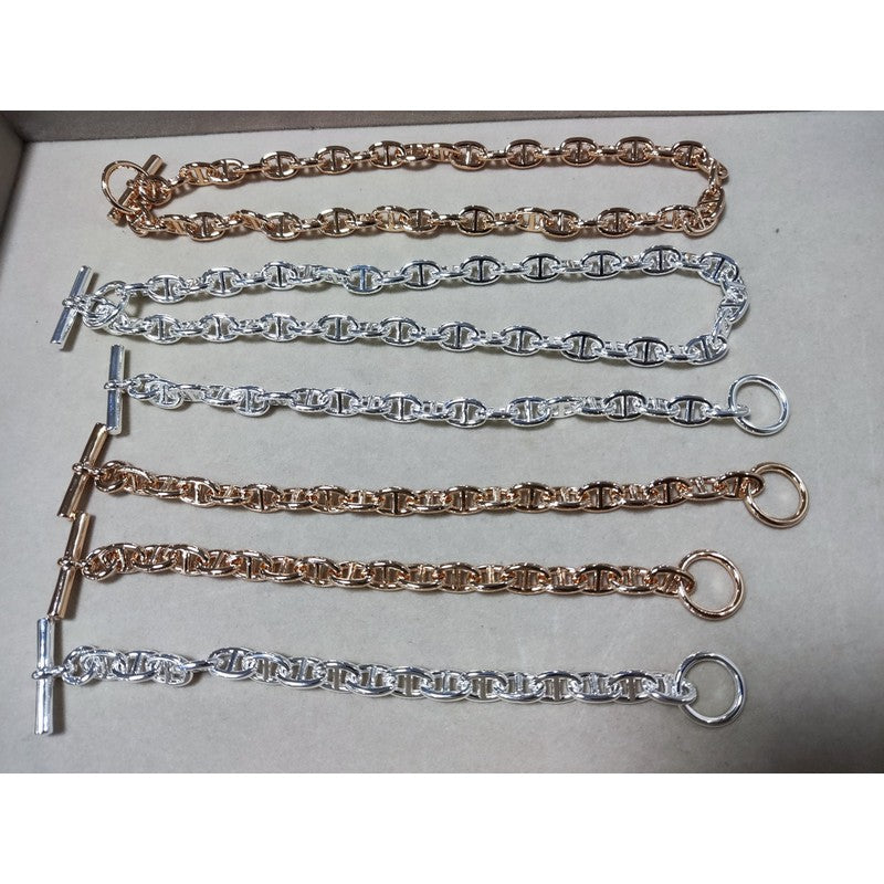 18K Hermes Cha?ne D'ancre Encha?n ̈¦e Bracelet