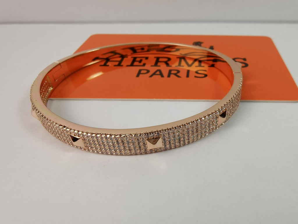 18K Hermes Collier De Chien Diamond Bracelet