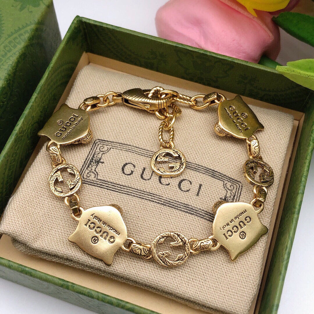 18K Gucci Double Tiger Bracelet