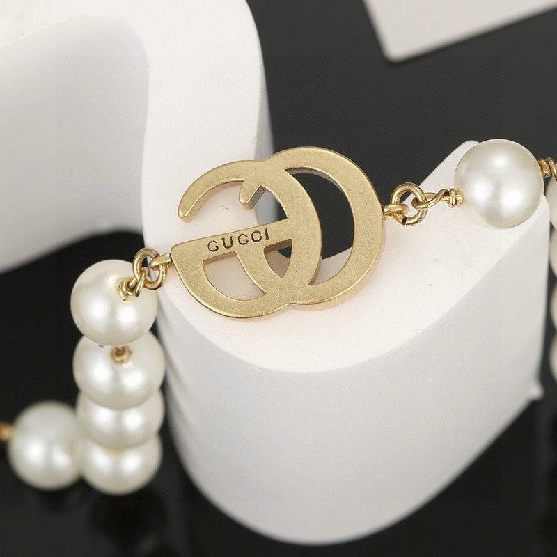 18K Gucci Double Pearl Necklace