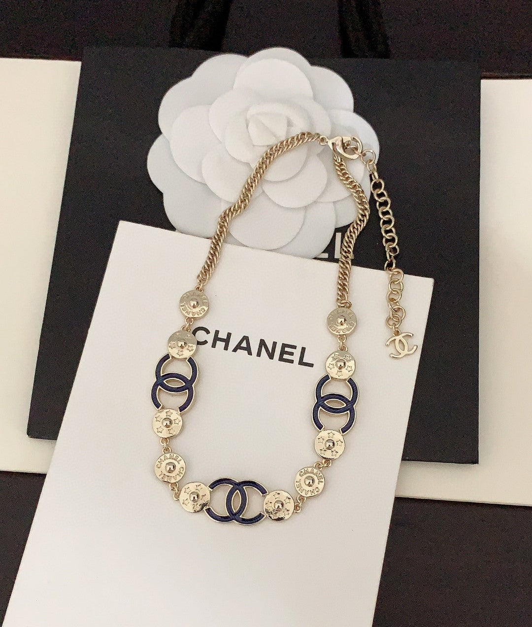 18K Chanel Blue Choker Necklace
