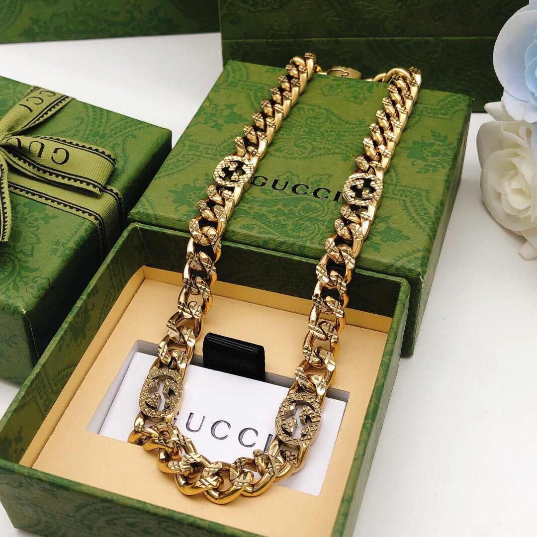 18K Gucci Double Chain Necklace