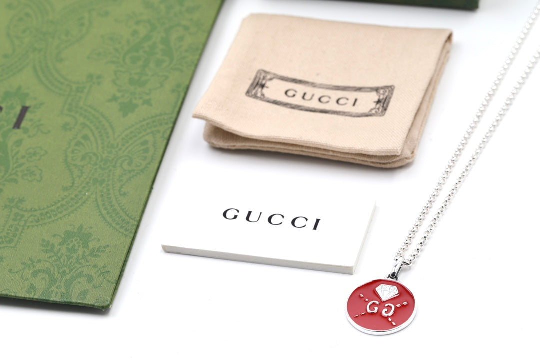 18K Gucci Double Ghost Red Necklace