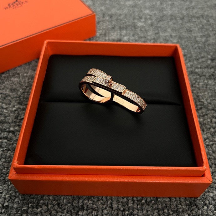 18K Hermes Kelly Gavroche Double Ring