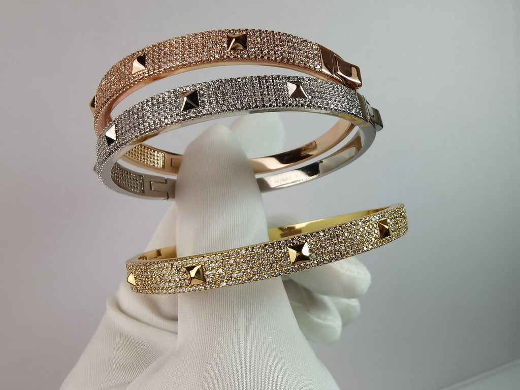 18K Hermes Collier De Chien Diamond Bracelet