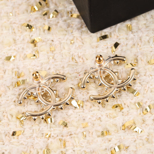 18K Chanel Crystal Earrings
