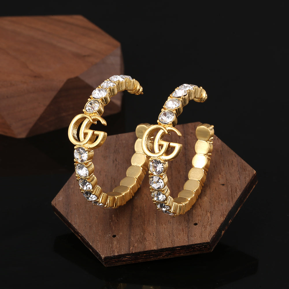 18K Gucci Double Circle Earrings