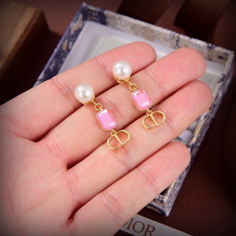 18K Dior Petit Crystal Earrings