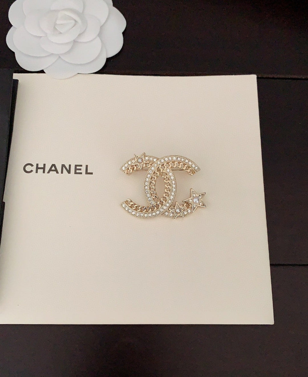 18K Chanel Star Crystal Brooch