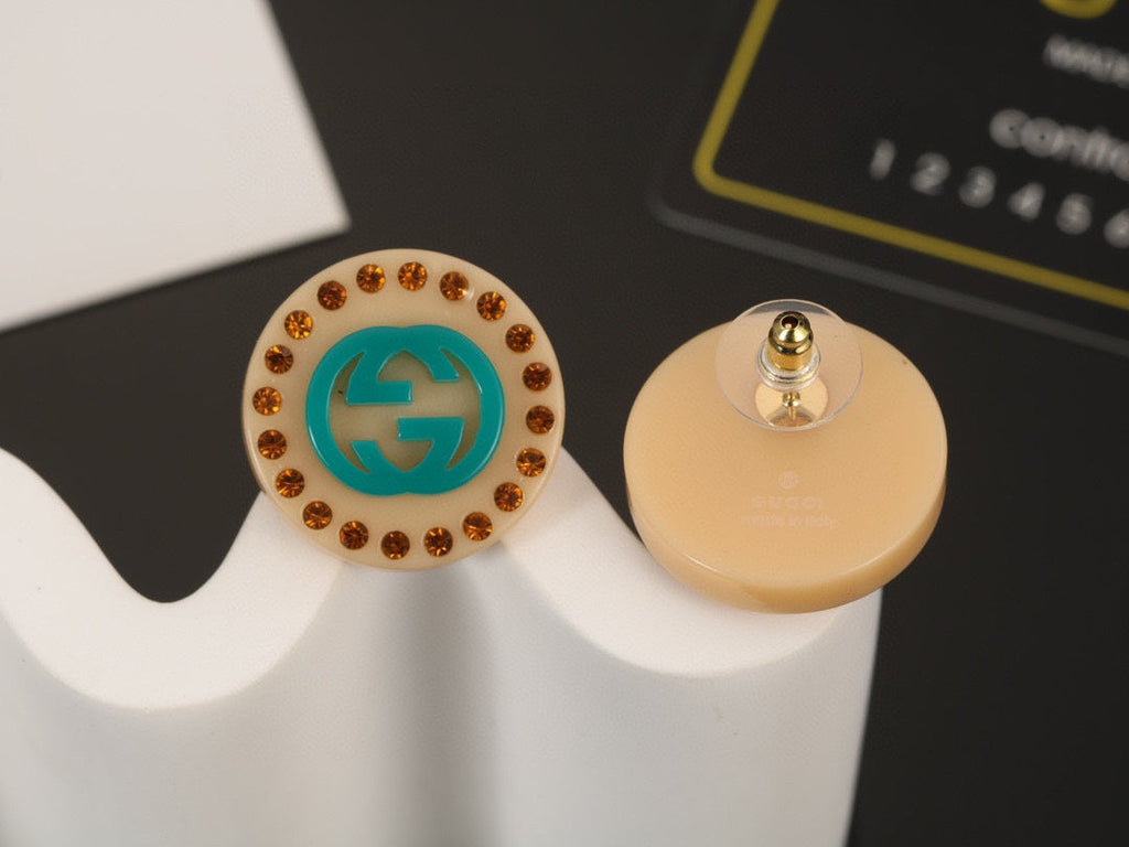 18K Gucci Double Resin Earrings