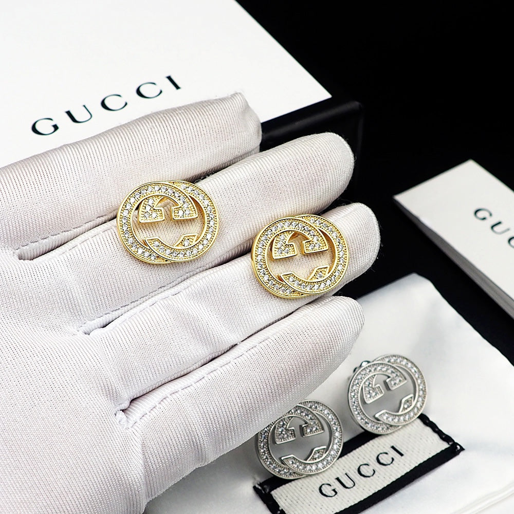 18K Gucci Double Diamonds Earrings
