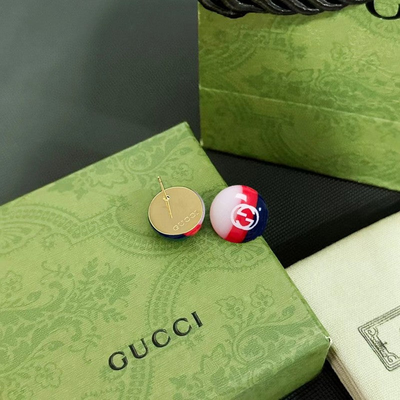 18K Gucci Double Color Earrings