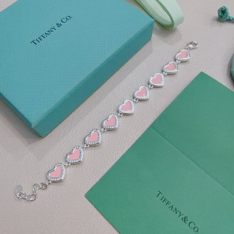 18K Tiffany Return to Pink Heart Tag Bracelet