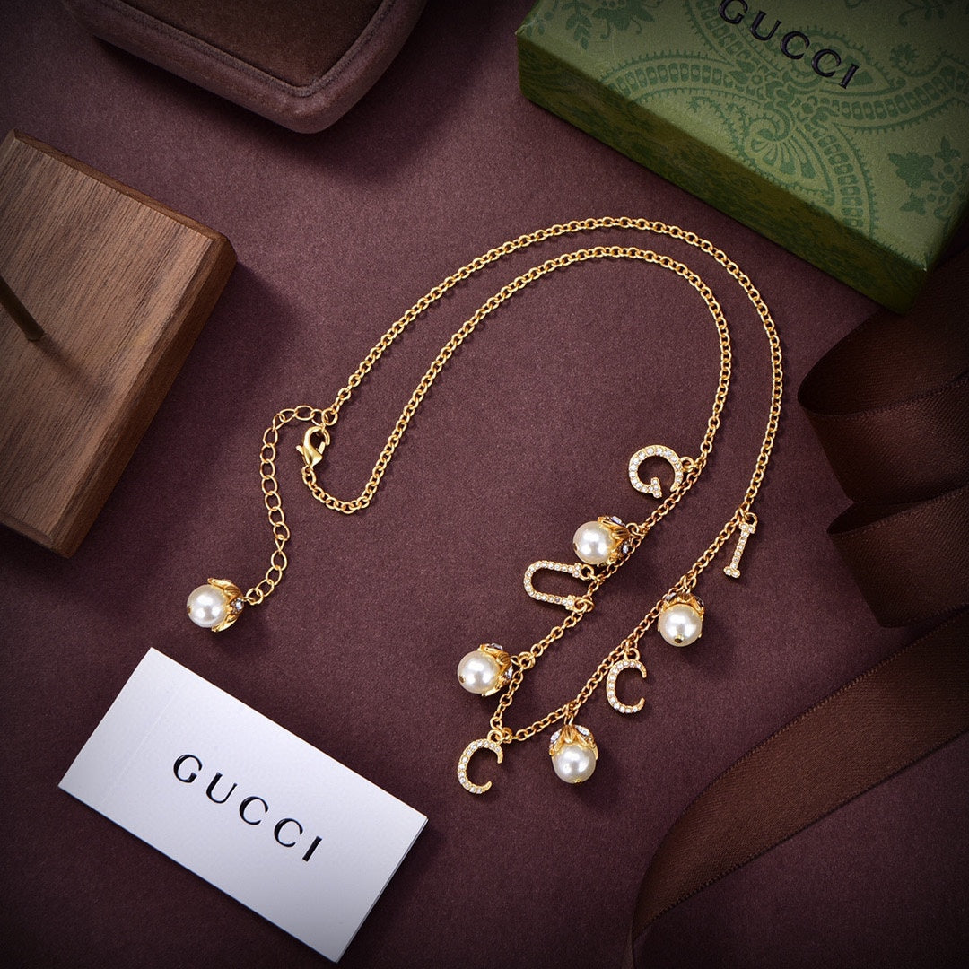 18K Gucci Double Fashion Show Chain Necklace