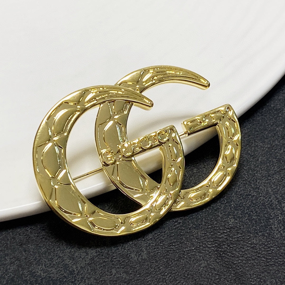 18K Gucci Double Brooch