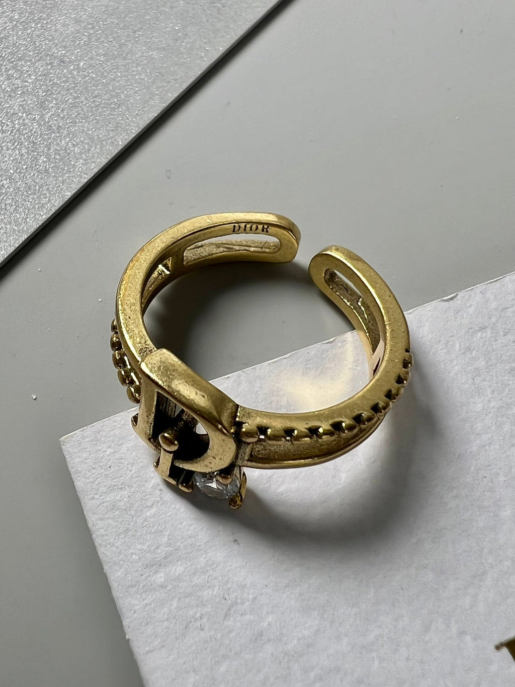 18K Dior Crystal Ring
