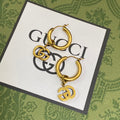18K Gucci Double Hollow Earrings