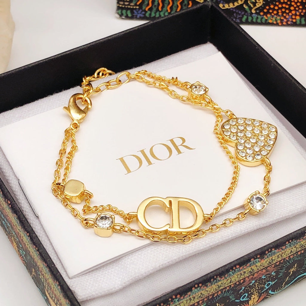 18K Dior Petit Heart Diamonds Bracelet